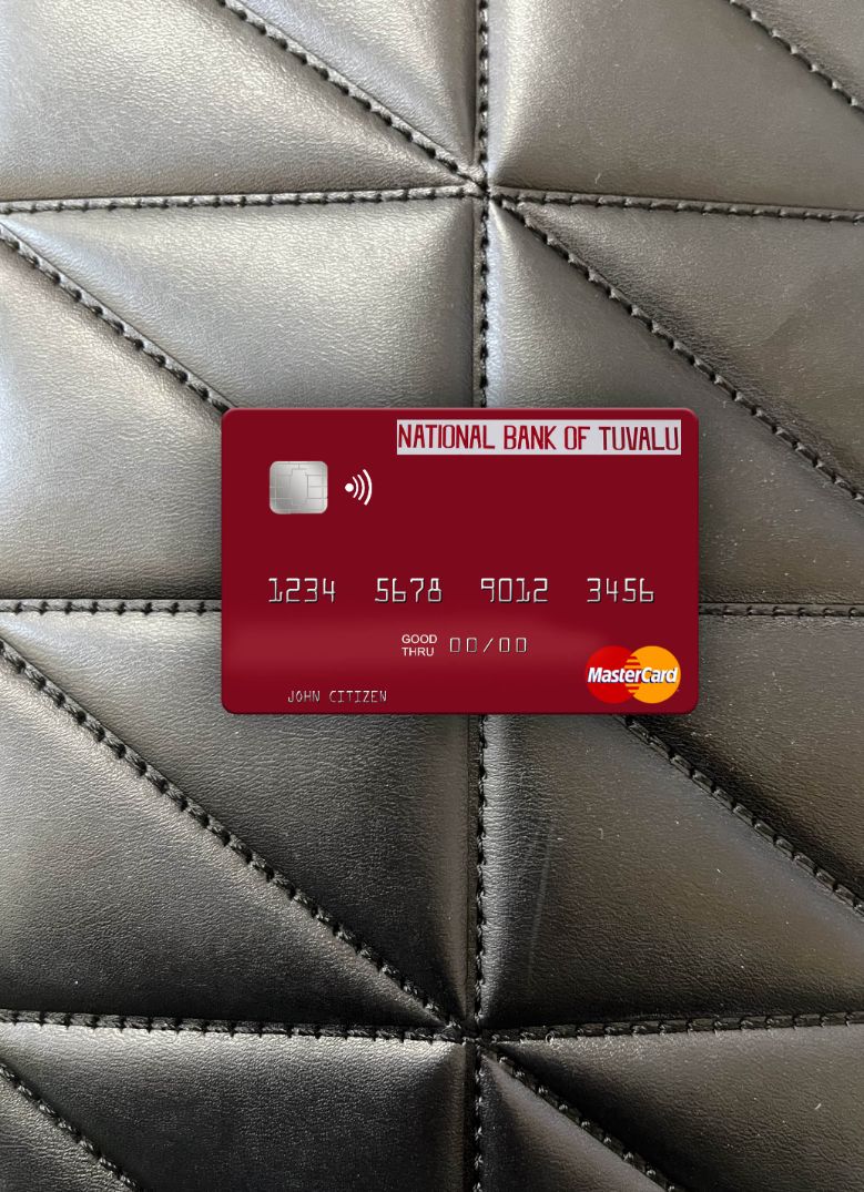 Download Tuvalu National Bank of Tuvalu mastercard photolook front Photoshop template